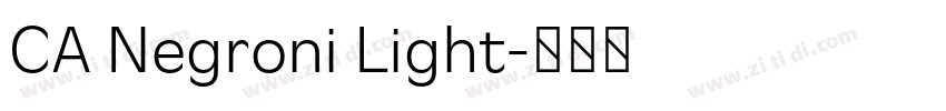 CA Negroni Light字体转换